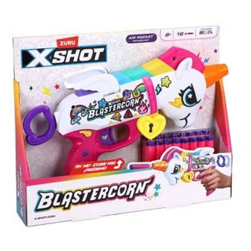 Aire Libre Zuru Lanzadardos Xshot Blastercorn (16 Dardos multicolor para niños