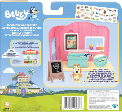 Figuras Y Minimundos Toy Planet Bluey Mini Playset Ice Cream Shop multicolor para niños