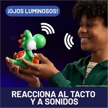 Figuras Y Minimundos Spin Master De La Película Super Mario Galaxy Yoshi Interactivo Con Luces Y Sonidos Que Sale Del Huevoi verde para niños