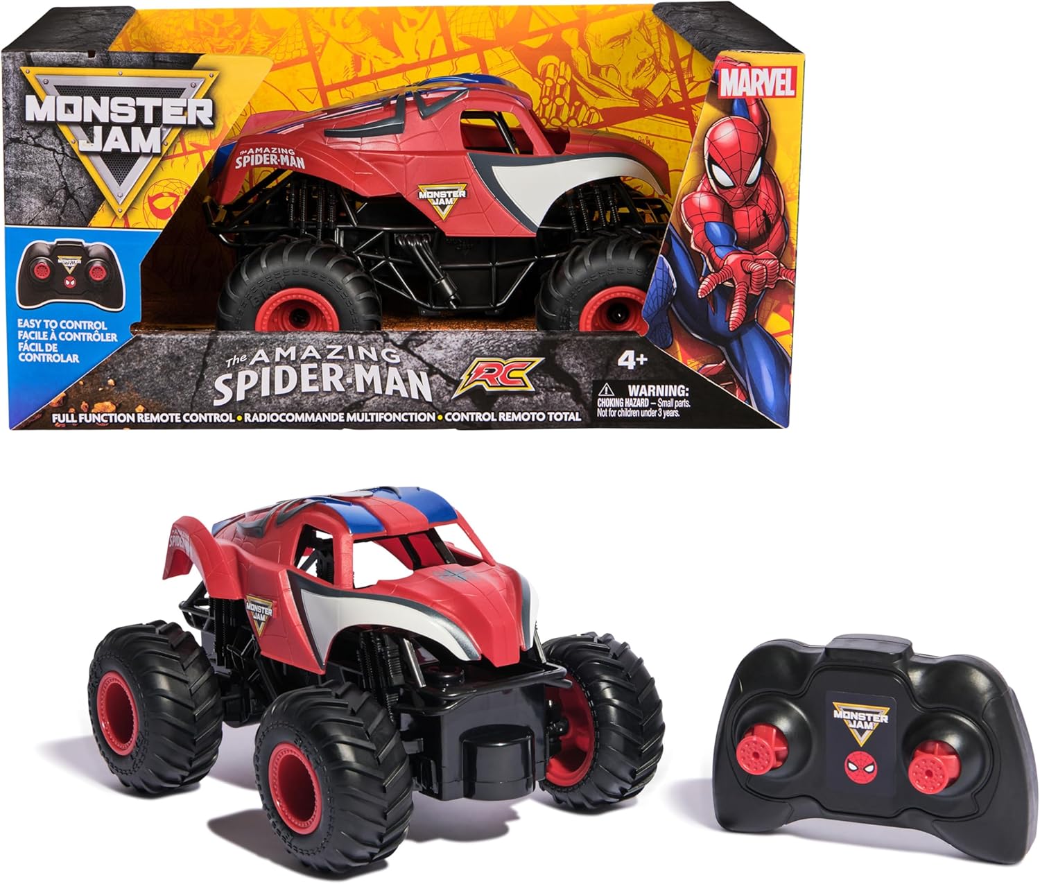 Vehículos Y Radiocontrol Spin Master Monster Jam The Amazing Spider-Man Rc rojo para niños