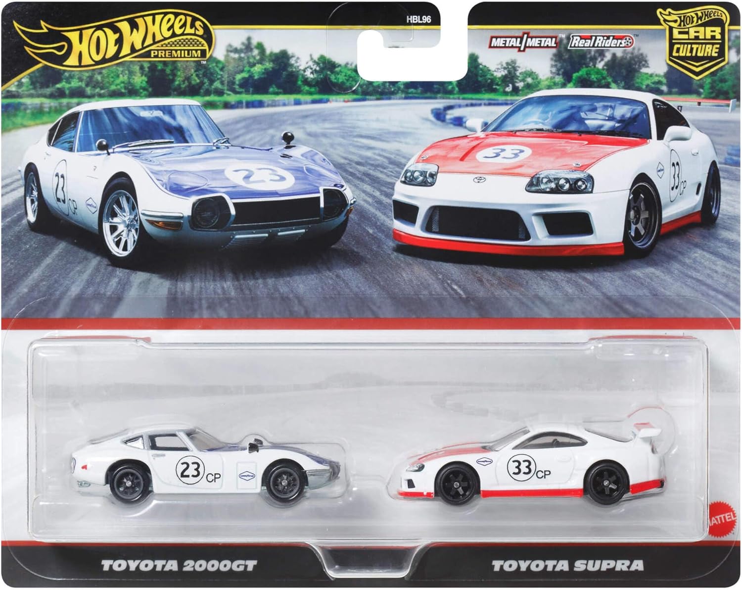 Vehículos Y Radiocontrol Mattel Games Hot Wheels Premium Pack 2 Coches - Toyota 2000 Gt / Toyota Supra multicolor para niños