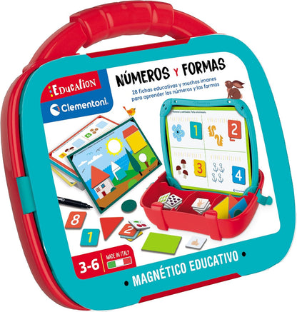 Juegos De Mesa Clementoni Maletín Magnético Números Y Formas multicolor para niños