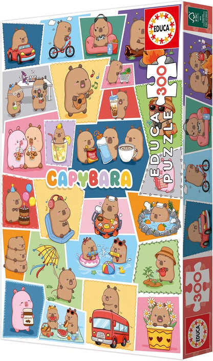 Construcciones Y Puzzles Educa Puzzle 300 Piezas Capibara Capyfun multicolor para niños