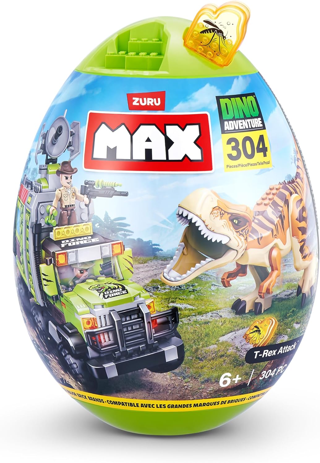 Figuras Y Minimundos Zuru Max Dino Aventura Huevo Sorpresa 310 Pzs multicolor para niños