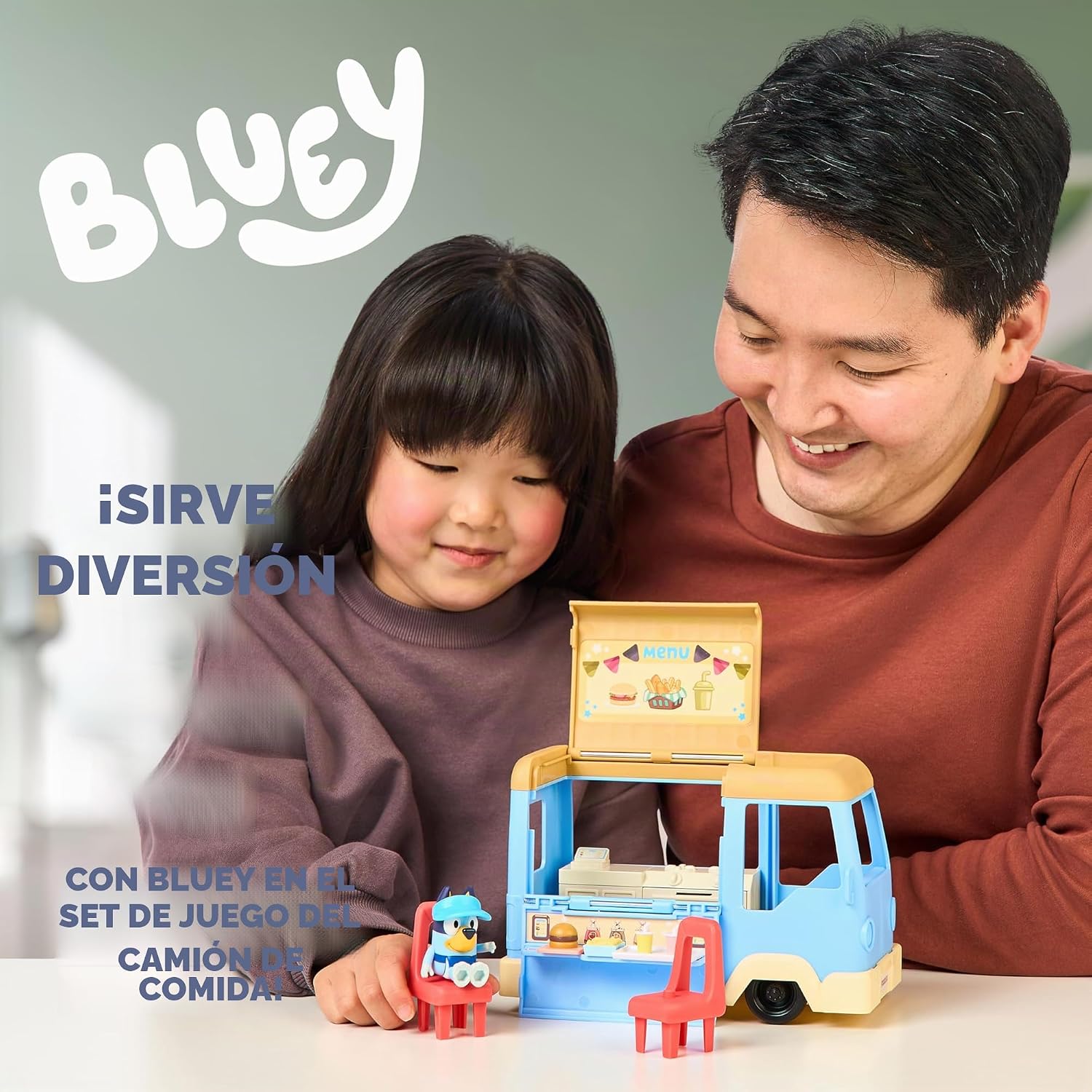 Figuras Y Minimundos Toy Planet Bluey Foodtruck Playset multicolor para niños