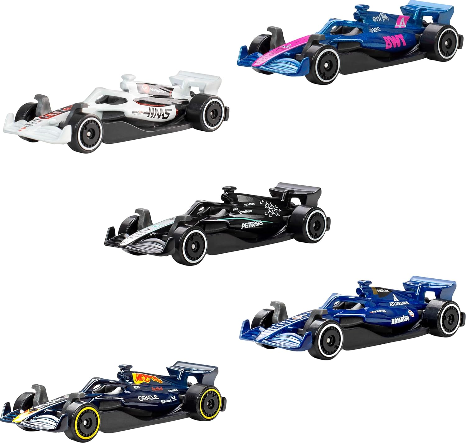 Vehículos Y Radiocontrol Mattel Games Hot Wheels Fórmula 1 Packc 5 Coches Metálicos Escala 1:64 multicolor para niños