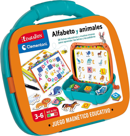 Juegos De Mesa Clementoni Maletín Magnético Alfabeto Y Animales multicolor para niños
