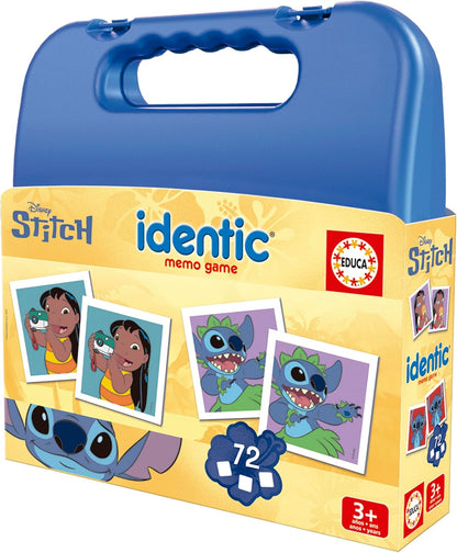 Juegos De Mesa Educa Disney Stitch Juego De Memoria En Maleta 72 Piezas multicolor para niños