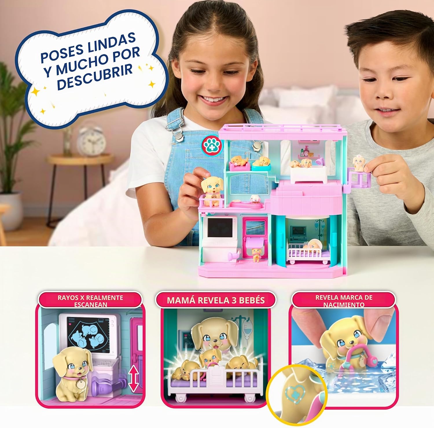 Figuras Y Minimundos Toy Planet Llp Hospital Veterinario Mama Surprise F multicolor para niños