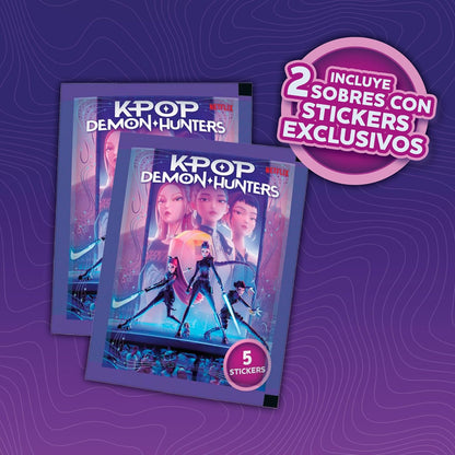 Figuras Y Minimundos Bizak Kpop Demon Hunters -Starter Pack Album De Pegatinas Con 2 Sobres multicolor para niños
