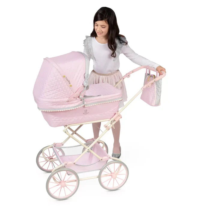 Muñecas Y Peluches De Cuevas Toys Sophie Coche Reborn Plegable  55 Cm Con Sombrilla rosa para niños