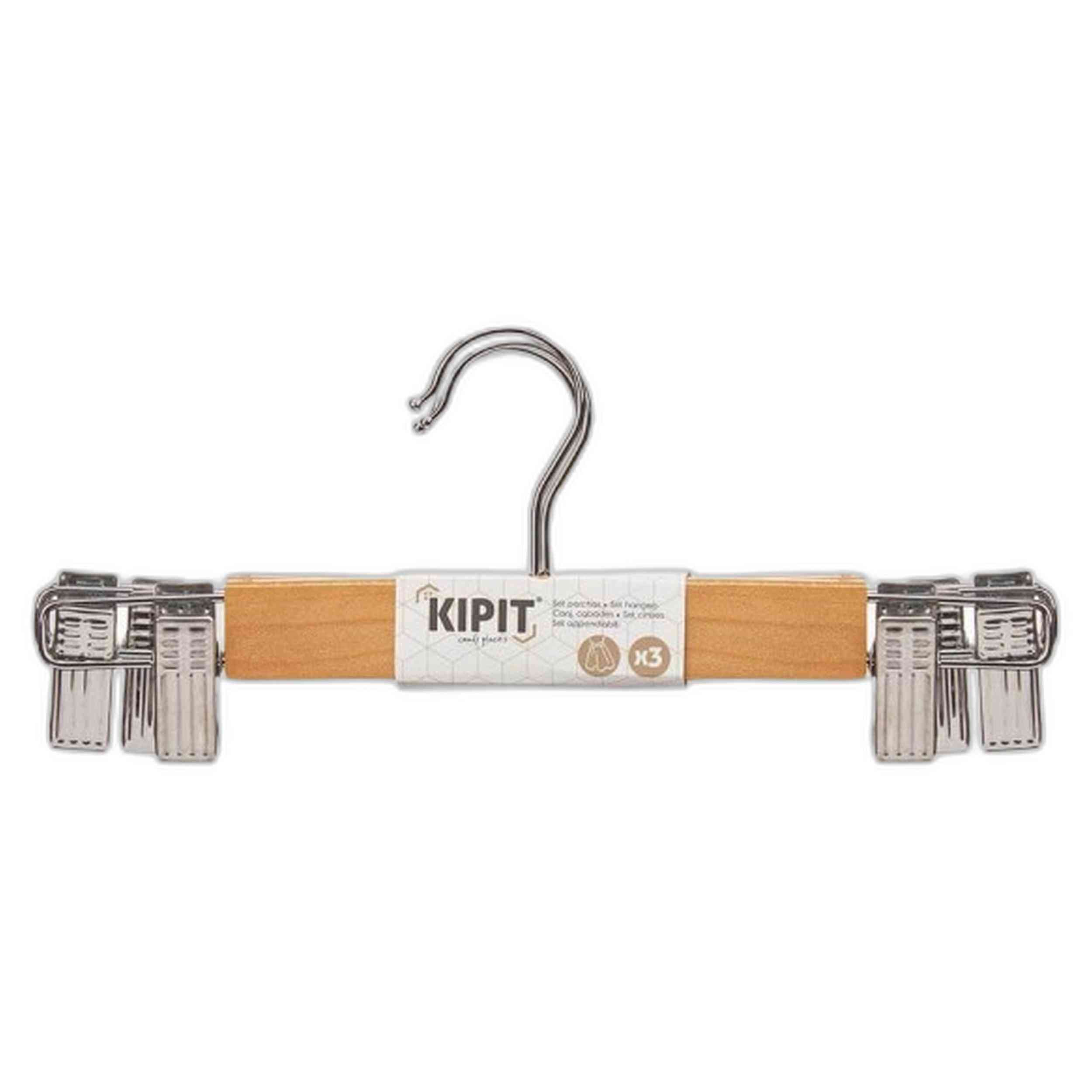 Utensilios Arte Regal Set 3 Perchas Madera C Pinza Falda