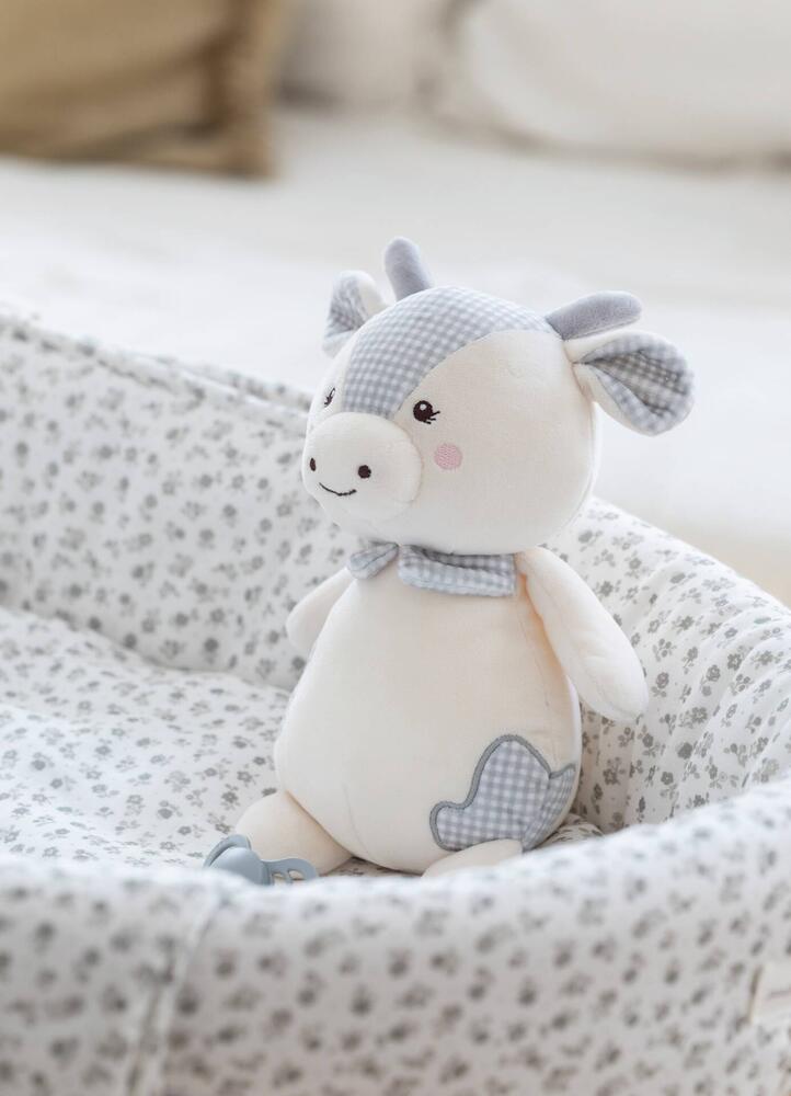 Regalos Pasito A Pasito Peluche Vaca Little Bloom Vichy Gris multicolor para bebe