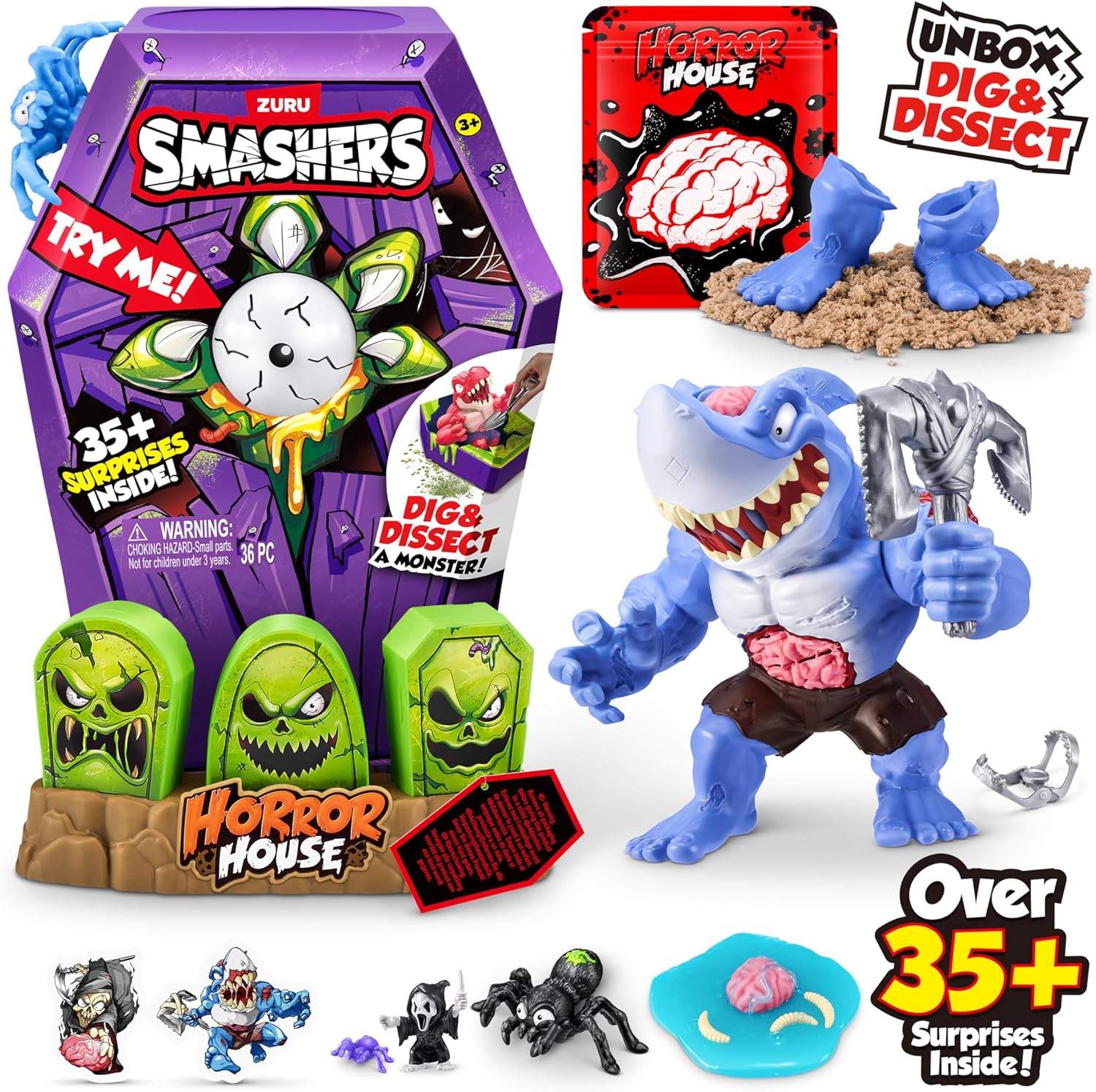 Figuras Y Minimundos Zuru Smashers Casa Mega Horror multicolor para niños