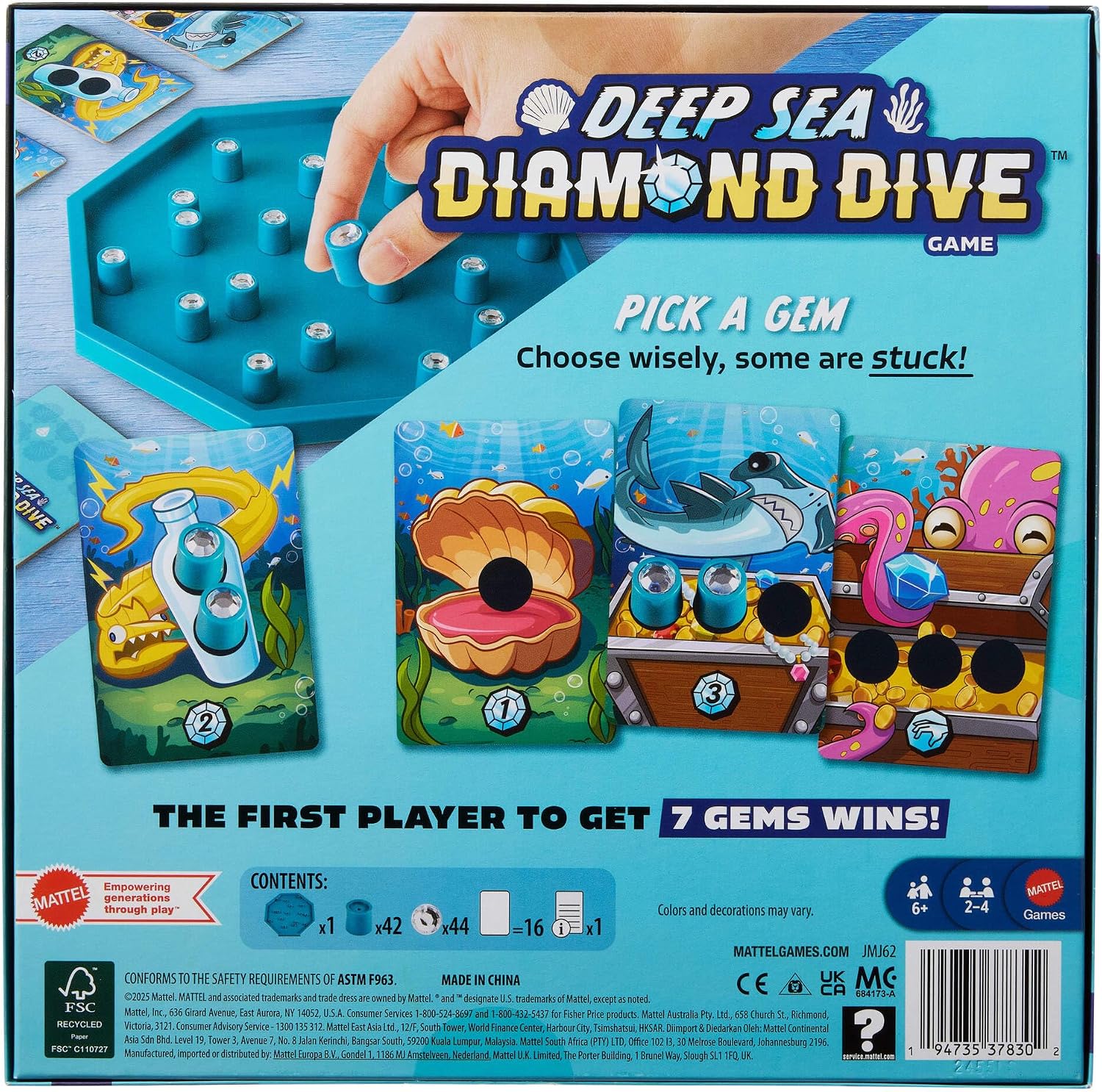 Juegos De Mesa Mattel Games Deep Sea Diamond Dive Juego De Mesa multicolor para niños