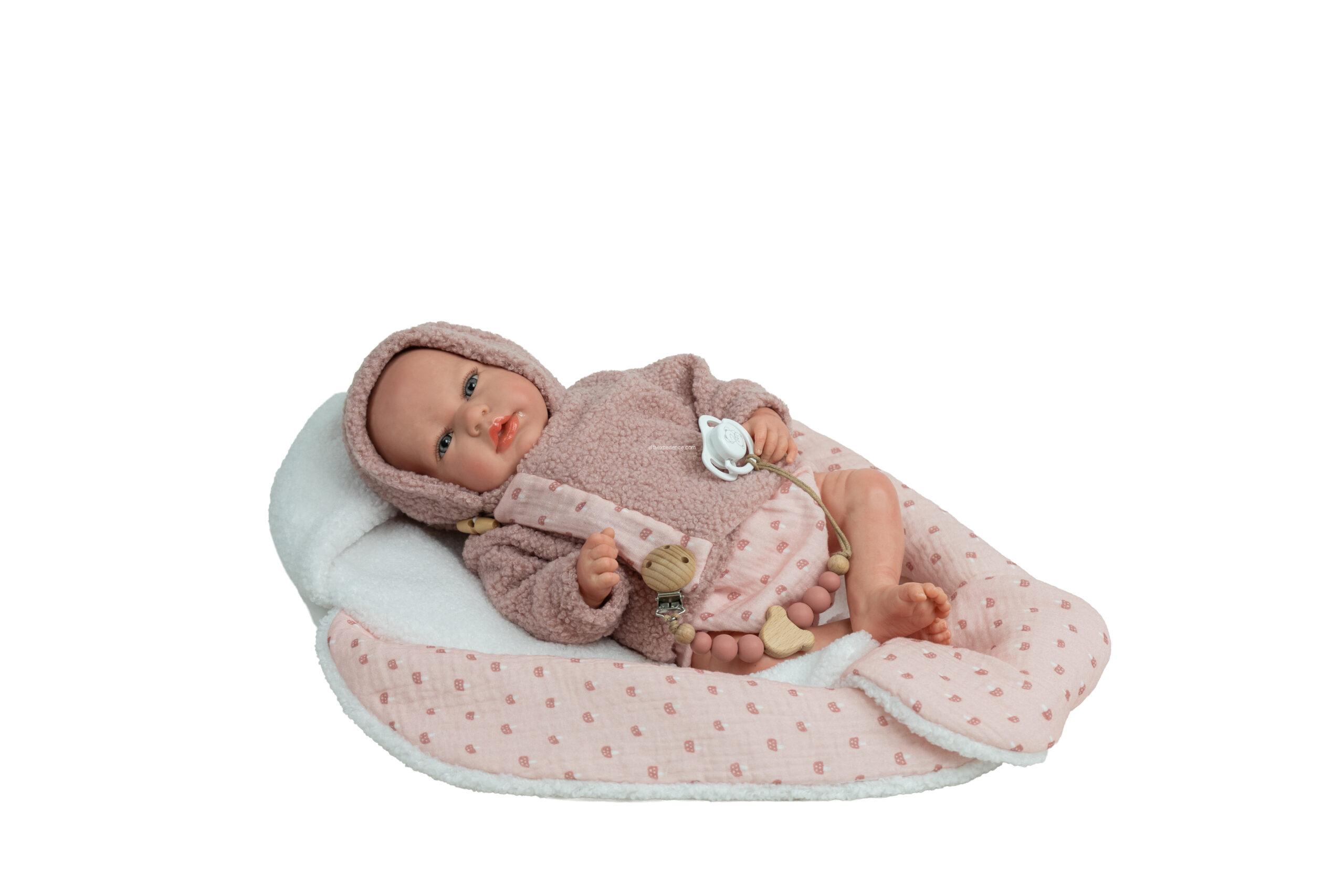 Muñecas Y Peluches Muñecas Arias Reborn Arias 40 Cm Luna Rosa C/Manta Nid rosa para niños