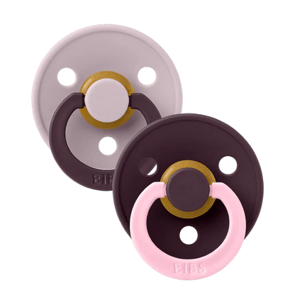 Lactancia Bibs Pack 2 Chupetes Bibs Studio Colour Fusion Round Dusty Lilac Plum Mix lila para bebe