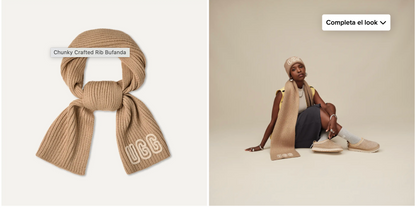 Pañuelos Y Bufandas Ugg Chunky Crafted camel para mujer