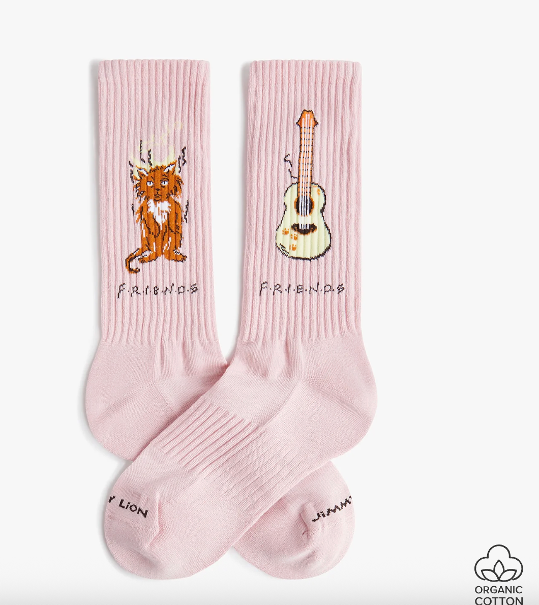 Calcetines Jimmy Lion Athletic Friends Ncat rosa para unisex