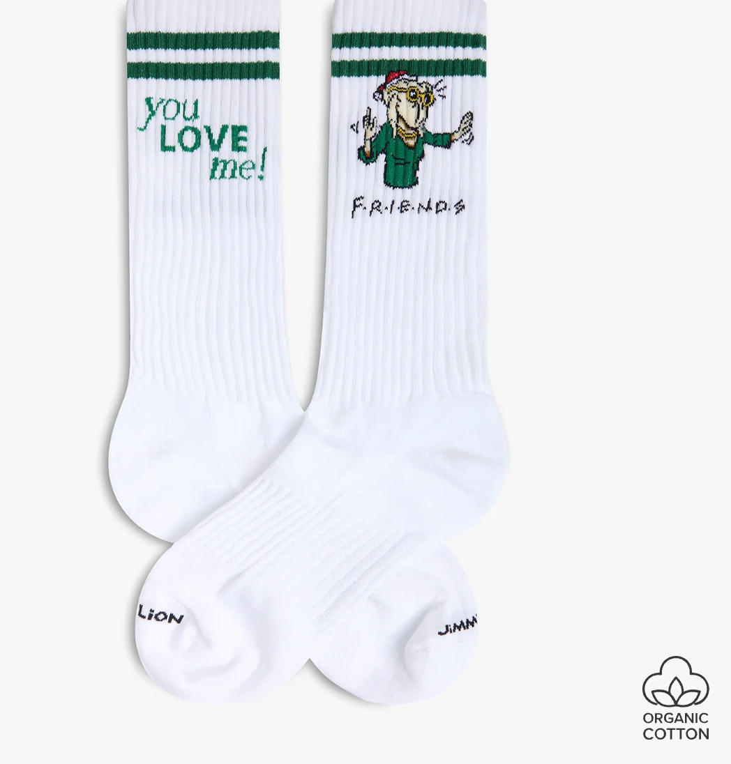 Calcetines Jimmy Lion Athletic Friends You Love Me blanco para unisex