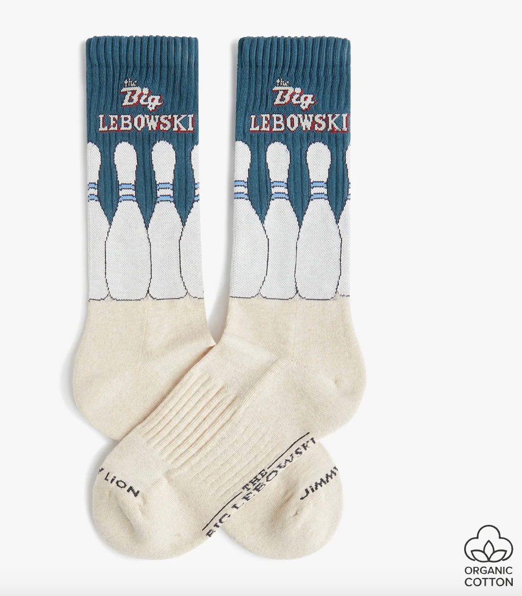 Calcetines Jimmy Lion Athletic The Big Lebowski Strike beige para unisex