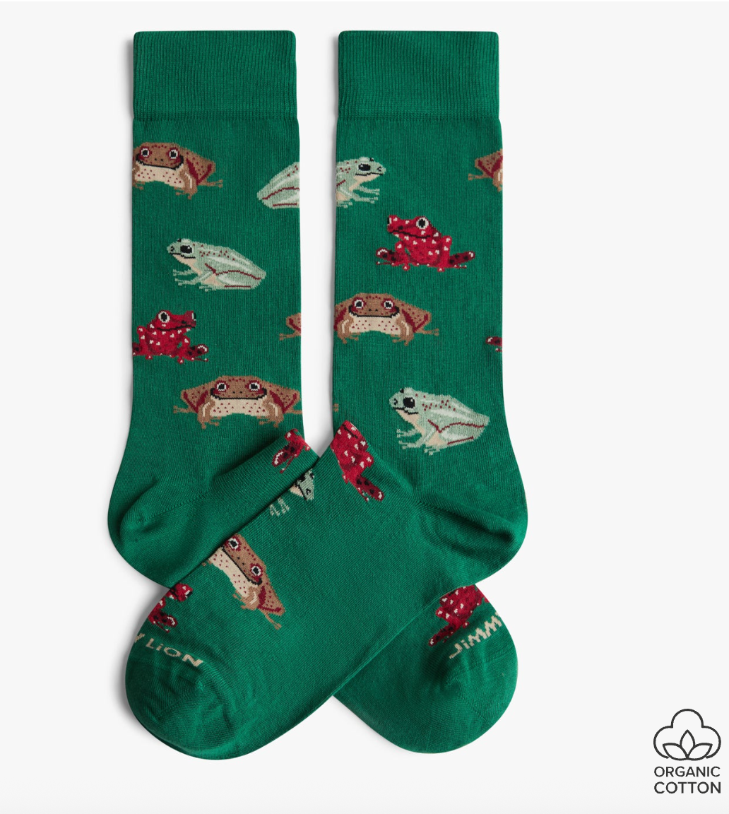 Calcetines Jimmy Lion Frogs verde para unisex