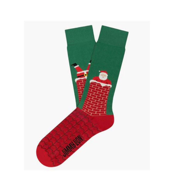Calcetines Jimmy Lion Santa'S Stuck verde para unisex