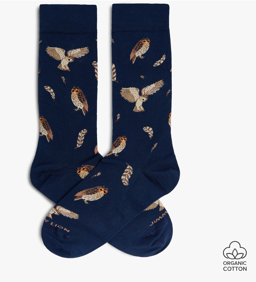 Calcetines Jimmy Lion Night Owl azul para unisex
