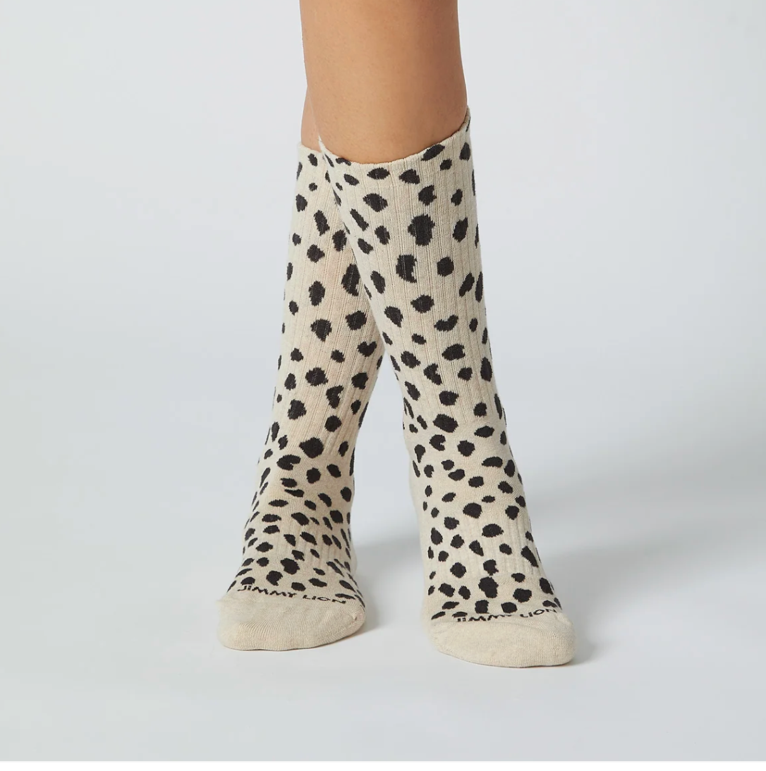 Calcetines Jimmy Lion Athletic Cheetah Print beige para unisex
