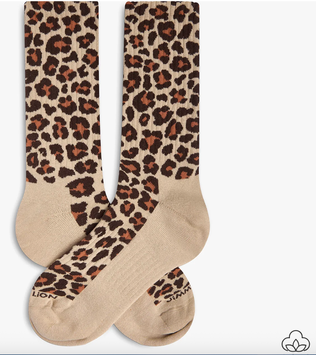 Calcetines Jimmy Lion Athletic Leopard Print beige para unisex