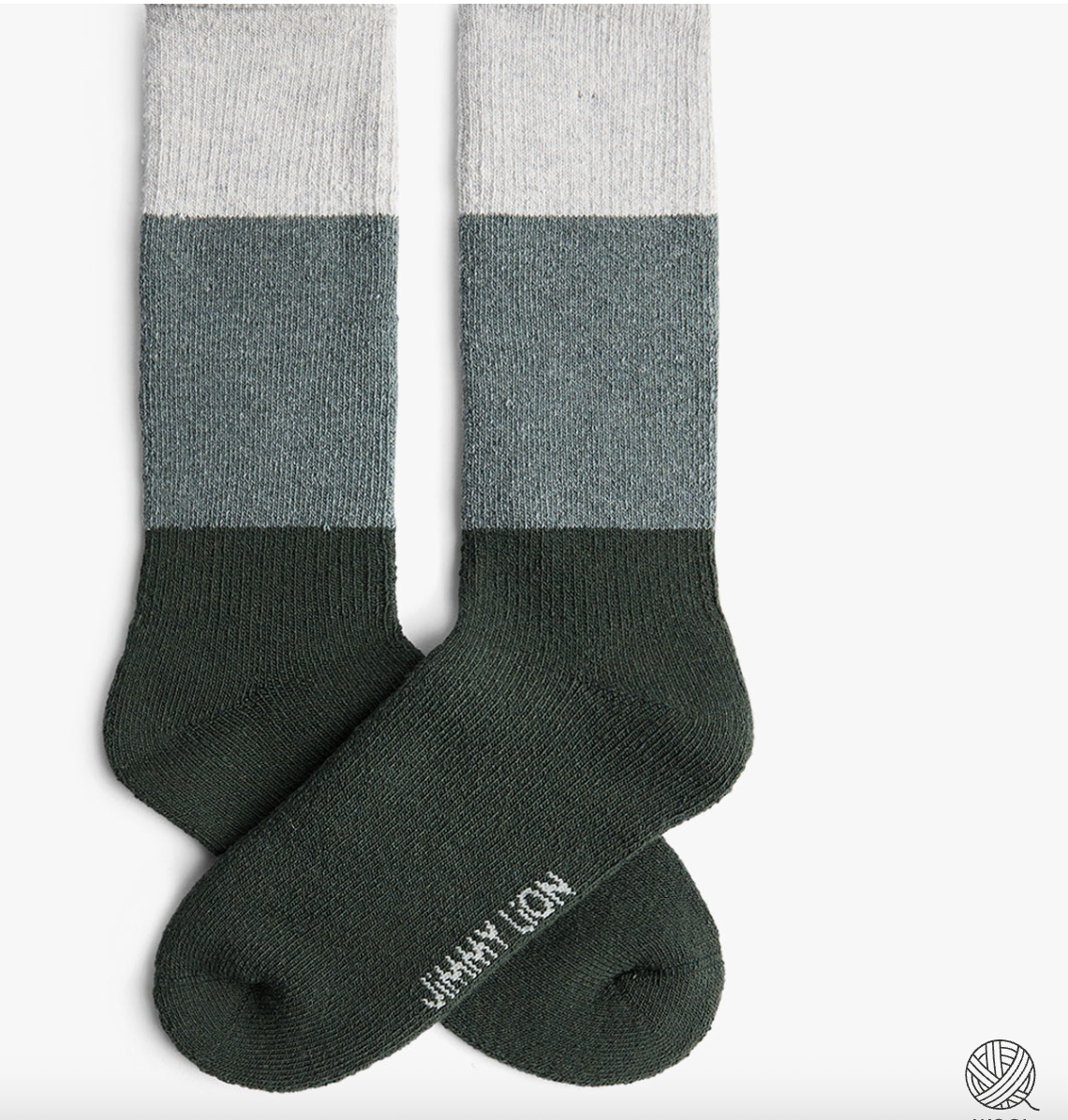 Calcetines Jimmy Lion Premium Winter Wool Cash verde para unisex