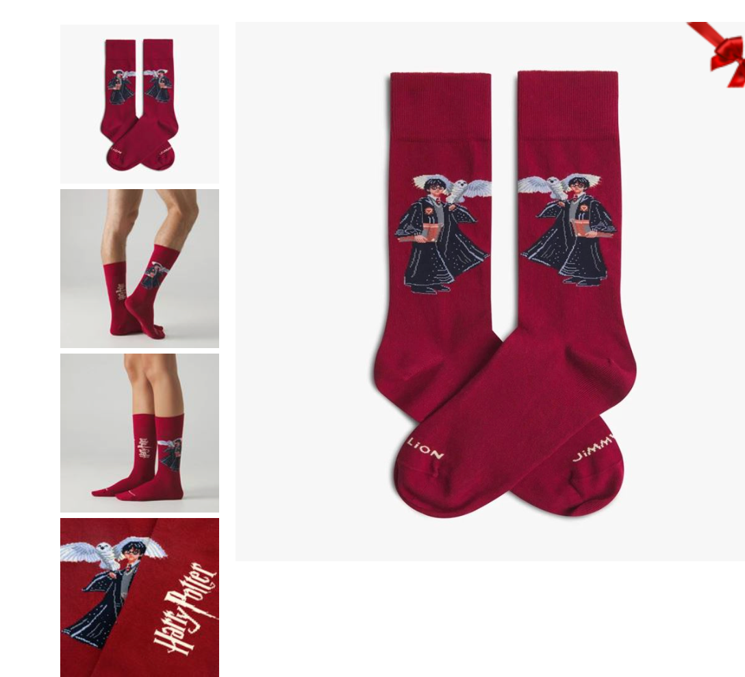 Calcetines Jimmy Lion Harry Potter The Boy  burdeos para unisex