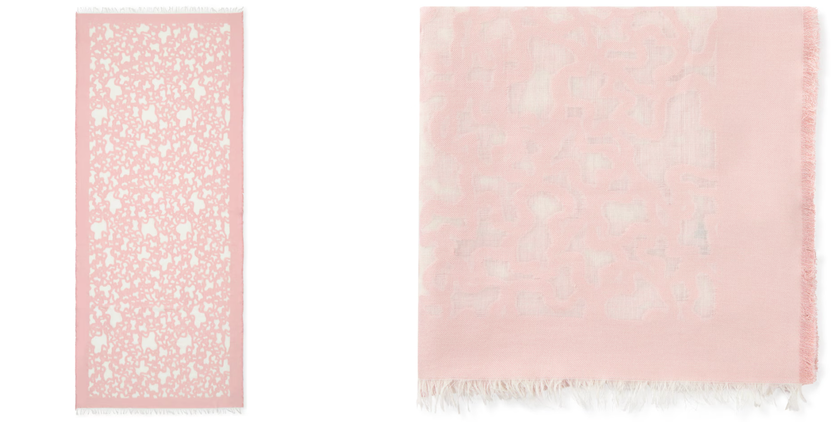 Pañuelos Y Bufandas Tous Kaos Devoré rosa para mujer