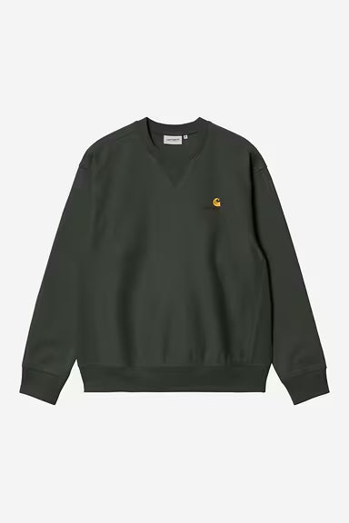 Sudadera Carhartt Aerican Script Sweat verde para hombre