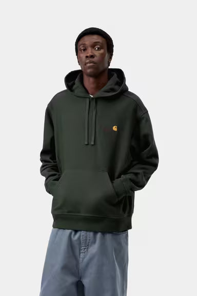 Sudadera Carhartt Hooded American Script verde para hombre