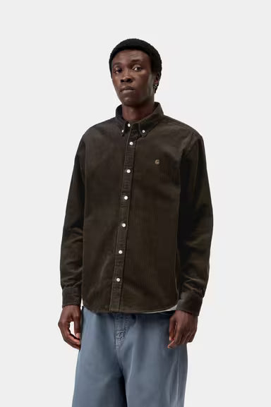 Camisas Carhartt Madison Cord Shirt marrón para hombre