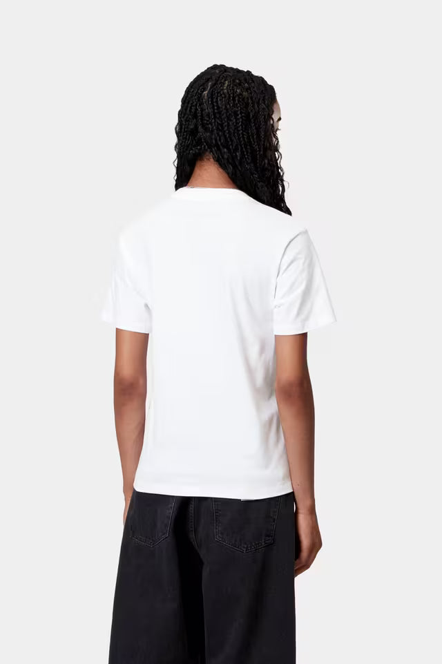 Camiseta Carhartt W S/S Pocket  blanco para mujer