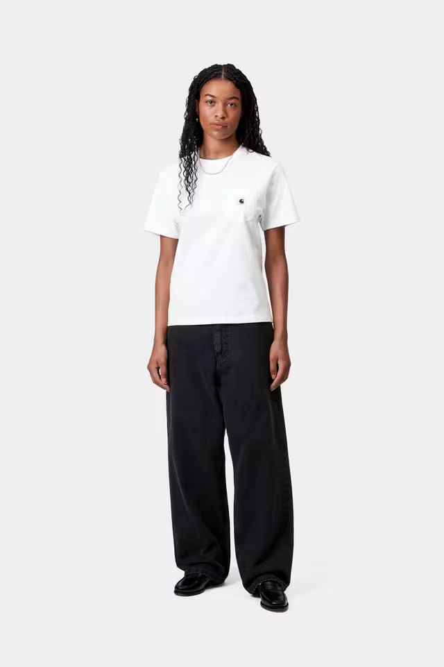 Camiseta Carhartt W S/S Pocket  blanco para mujer