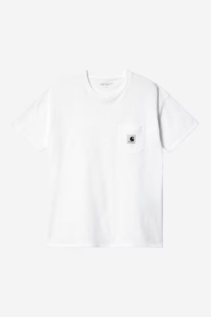 Camiseta Carhartt W S/S Pocket  blanco para mujer