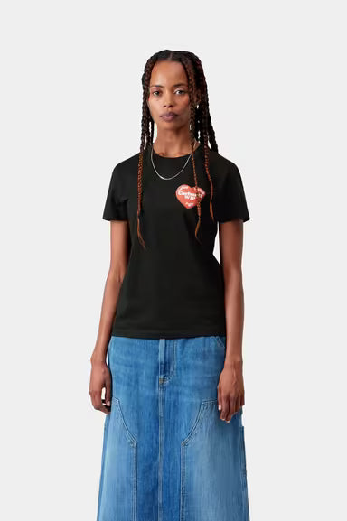 Camiseta Carhartt W´S/S Hartt Case T-Shirt negro para mujer