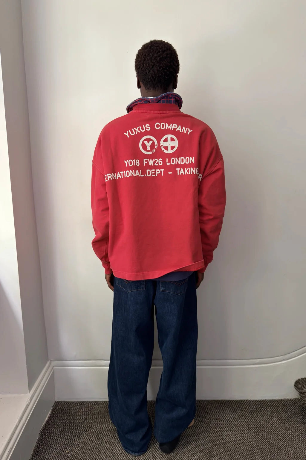Sudadera Yuxus Fined Crewneck rojo para hombre