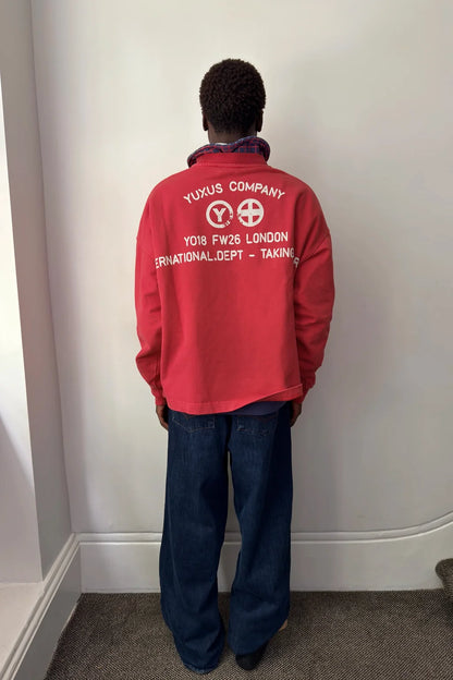 Sudadera Yuxus Fined Crewneck rojo para hombre