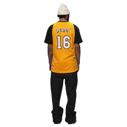 Camiseta Mitchell & Ness Nba Gold Jersey Lakers 2009 Pau Gasol