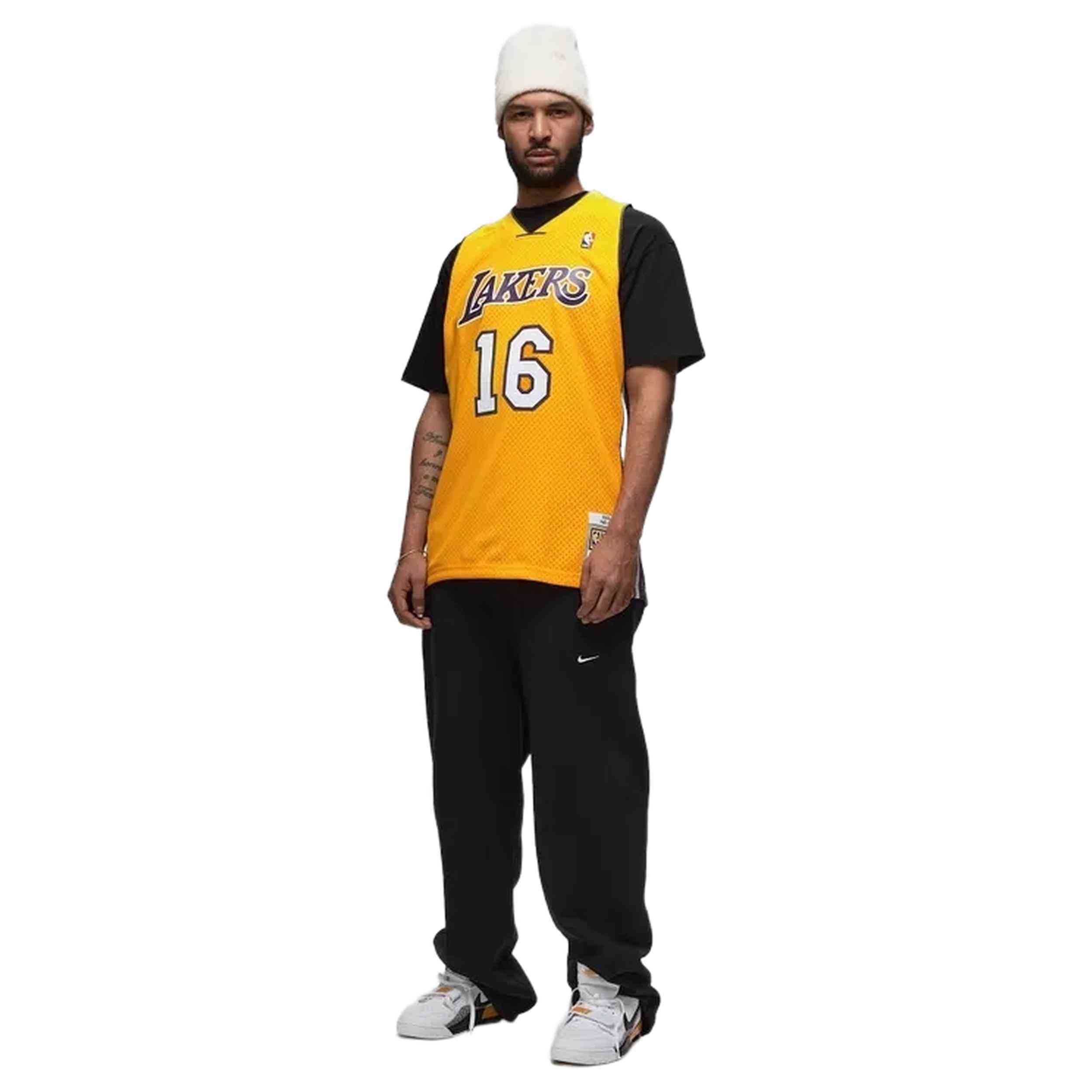 Camiseta Mitchell & Ness Nba Gold Jersey Lakers 2009 Pau Gasol