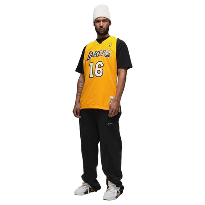 Camiseta Mitchell & Ness Nba Gold Jersey Lakers 2009 Pau Gasol