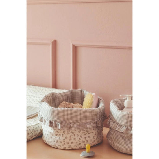Baño Pasito A Pasito Cestito Home Little Blooom Flor Gris multicolor para bebe