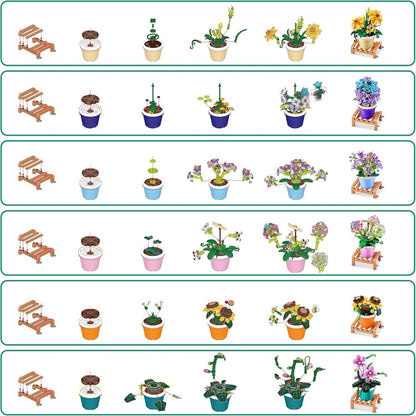 Construcciones Y Puzzles Zuru Garden Pot Plants,Series 1,29Pcs/Sidekic multicolor para niños