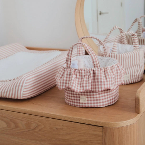 En Casa Walking Mum Cesta Organizadora Praliné Vichy Moka multicolor para bebe