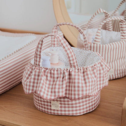 En Casa Walking Mum Cesta Organizadora Praliné Vichy Moka multicolor para bebe