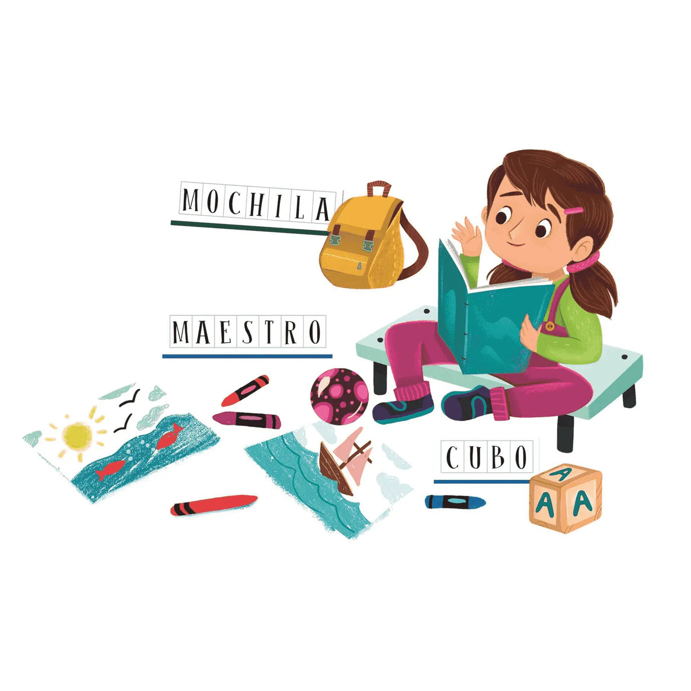 Juegos De Mesa Clementoni Mis Primeras Palabras multicolor para niños